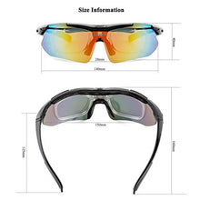 Load image into Gallery viewer, Sireck Sports Sunglasses + 5 Lenses - Polarized Sunglasses - Outdoor Golf Hiking Fishing Cycling Sunglasses Bike Bicycle Glasses Eyewear For Men Women (Black)