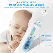 Load image into Gallery viewer, Baby Nasal Aspirator, Bellababy Baby Nose Sucker, Baby Booger/ Snot Remover with 3 Suction Levels, 2 Tips and Light Soothing Function, Rechargeable, Mute, Anti-Backflow, with Carrying Bag …