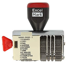 Load image into Gallery viewer, ExcelMark 12 Phrase Dater Rubber Stamp
