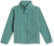 Load image into Gallery viewer, Amazon Essentials Girls' Polar Fleece Full-Zip Mock Jacket, Green, Small