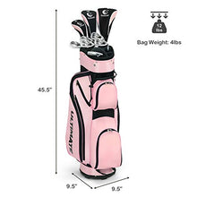 Load image into Gallery viewer, Tangkula Womens Golf Clubs Package Set 10 Pieces Right Hand, Includes 460cc Alloy Driver, 3# Fairway Wood, 4# Hybrid, 6#, 7#, 8#, 9# & P# Irons, Free Putter, Golf Club Set (Pink)