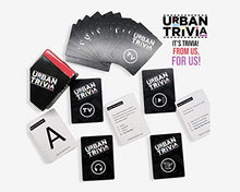 Load image into Gallery viewer, Urban Trivia Game - Black Trivia Card Game for The Culture! Fun Trivia on Black TV, Movies, Music, Sports, & Growing Up Black! Great Trivia for Adult Game Nights and Family Gatherings.