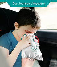 Load image into Gallery viewer, Medi Grade Absorbent Sick Bags for Car Travel, Boat or Plane - Pack of 22 Leakproof Travel Sickness Vomit Bags with Zero Odour – Sealable Travel Sick Bags, Turns Vomit to Gel, Holds Up to 1 Litre