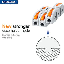 Load image into Gallery viewer, GKEEMARS 50 Pcs Lever Wire Nut Connector, 1 Conductor Compact Wire Connectors Splicing Connectors for Circuit Inline 28-12 AWG