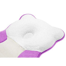 Load image into Gallery viewer, Unisex Infant Support Newborn Lounger Pillow Cute Bear Comfort Newborn Baby Nest Portable Snuggle Bed Mattress Prevent Flat Head Pillow Head Support for 0-6M Newborn Infant Purple