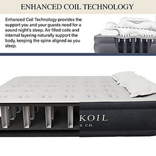 Load image into Gallery viewer, King Koil Luxury Queen Air Mattress, Built-in High Speed Pump, Top and Side Flocking Bed Makes it Puncture Resistant, Best Durable Inflatable Queen Size Blow Up Mattress for Camping, Home, Travel