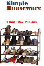 Load image into Gallery viewer, Simple Houseware 3-Tier Shoe Rack Storage Organizer 12-Pair / 20-Pair, Bronze