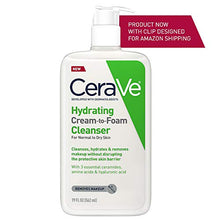 Load image into Gallery viewer, CeraVe Hydrating Cream-to-Foam Cleanser | Makeup Remover and Face Wash With Hyaluronic Acid | Fragrance Free | 19 Ounce
