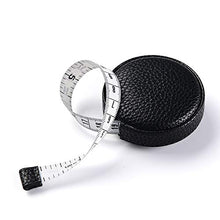 Load image into Gallery viewer, 3m/120" Tape Measure Body Measuring Tape for Body Cloth Tape Measure for Sewing Fabric Tailors Medical Measurements Tape Dual Sided Leather Tape Measure Retractable (Black, 1 Pack)