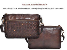 Load image into Gallery viewer, Vintage Leather Crossbody Purses and Handbags for Women - Premium Handmade Crossover Shoulder Sling Bags (Old Brown Wash)