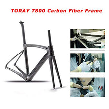 Load image into Gallery viewer, Carbon Road Bike, SAVA HERD6.0 T800 Carbon Fiber 700C Road Bicycle with 105 22 Speed Groupset Ultra-Light Carbon Wheelset Seatpost Fork Bicycle Black Red 52cm