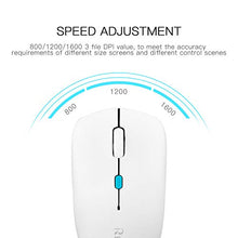 Load image into Gallery viewer, Wireless Keyboard and Mouse Combo,【Full Size Chiclet Keyboard,Long Battery Life】 RECCAZR Ultra Thin 2.4G Cordless Optical Wireless Mouse and Keyboard Set with Nano USB Receiver (White)