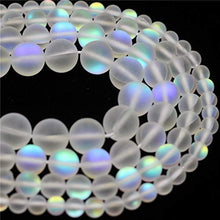 Load image into Gallery viewer, Oameusa 8mm Synthetic Agate Beads Frosted White Moonstone Stone Gemstone Round Loose Beads Agate Beads for Jewelry Making 1 Strand 15" 1 Strand per Bag-Wholesale