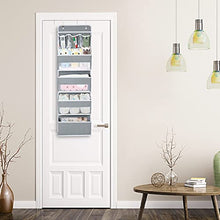 Load image into Gallery viewer, Univivi Door Hanging Organizer Nursery Closet Cabinet Baby Storage with 4 Large Pockets and 3 Small PVC Pockets for Cosmetics, Toys and Sundries (Grey)