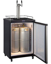 Load image into Gallery viewer, Kegco Keg Dispenser, 2 Faucet, Stainless Steel