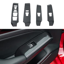 Load image into Gallery viewer, Horry ABS Engineering Plastics,Carbon Fiber Print Automobile Armrest Window Rise Lift Down Control Switch Door Lock Panel Cover Trim Inner Accessories for Honda Civie 2022 Sedan Hatchback (Black)