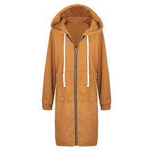 Load image into Gallery viewer, Women's Casual Zip up Hoodies Long Tunic Sweatshirts Jackets Fashion Plus Size Hoodie with Pockets