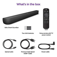 Load image into Gallery viewer, Roku Smart Soundbar, 4K/HD/HDR streaming media player & exceptional audio includes Roku voice remote