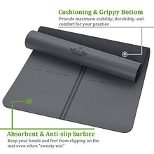 Load image into Gallery viewer, Heathyoga ProGrip Non Slip Yoga Mat with Alignment Lines, Revolutionary Wet-Grip Surface & Eco Friendly Material, Perfect for Hot Yoga and Bikram, 72”X26”