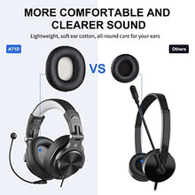 Load image into Gallery viewer, OneOdio Computer Headsets with Microphone -PC Headphones with Boom Mic for Gaming Wired Over Ear Headset with in-Line Control Volume Mute for Mac Laptop Office Zoom Conference