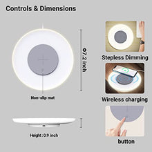 Load image into Gallery viewer, ZYSHEN Led Desk Lamp Bedside Lamp with Wireless Charger for Bedroom Lamps Dimmable Desk Light White Wireless Charger Lamp Touch Desk Lamps for Home Office Led Night Light