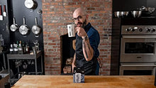 Load image into Gallery viewer, Babish Carving Fork and Whisk Latte Tattoo Mug, 15oz