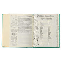 Load image into Gallery viewer, KJV Holy Bible, My Promise Bible, Faux Leather Hardcover w/Bible Tabs, Coloring Stickers, Ribbon Markers, King James Version, Teal