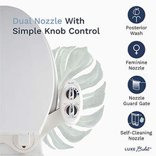 Load image into Gallery viewer, LUXE Bidet Neo 185 (Elite) Non-Electric Bidet Toilet Attachment w/ Self-cleaning Dual Nozzle and Easy Water Pressure Adjustment for Sanitary and Feminine Wash (White and White)
