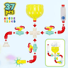 Load image into Gallery viewer, STEAM Life Kids Baby Bath Toys for Toddlers 3-4 Years Bathtub Toy Pipes with Foam Bath Letters and Foam Bath Numbers Suction Cup Toys Shower Toddler Bath Holiday Toys Gifts for Babies Girls Boys