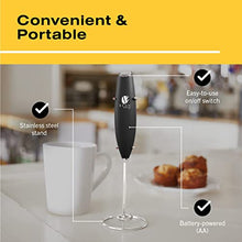 Load image into Gallery viewer, Bean Envy Milk Frother for Coffee - Handheld, Mini Electric Drink Mixer, Foamer & Frother with Stand for Coffee, Lattes, Hot Chocolates and Shakes - Black