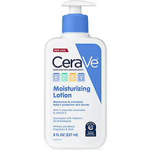 Load image into Gallery viewer, CeraVe Baby Lotion | Gentle Baby Skin Care with Hyaluronic Acid and Ceramides | Paraben and Fragrance Free | 8 Ounce | Packaging May Vary