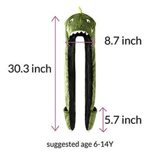 Load image into Gallery viewer, accsa Kid Girl 3-in-1 Hoodie Hat with Long Paw Scarf Mitten Combo Green 6-14Y