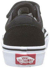 Load image into Gallery viewer, Vans Women's WM Ward Sneaker, Black Suede Canvas Black White Iju, 6