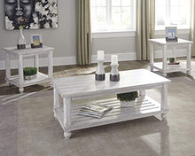 Load image into Gallery viewer, Signature Design by Ashley - Cloudhurst Contemporary 3-Piece Table Set - Includes Cocktail Table & Two End Tables, White Wash Wood