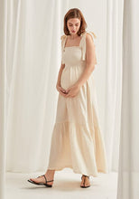 Load image into Gallery viewer, NOTHING FITS BUT Women’s Classic Nursing Momoka Dress, Soft Muslin Maternity Gown, Casual Floral Maternity Dress, Eggshell wear, M