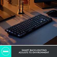 Load image into Gallery viewer, Logitech MX Mechanical Wireless Illuminated Performance Keyboard, Tactile Quiet Switches, Backlit Keys, Bluetooth, USB-C, macOS, Windows, Linux, iOS, Android, Metal