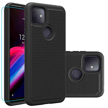 Load image into Gallery viewer, T-Mobile Revvl 4 Plus Case, TCL Revvl 4 Plus case with HD Screen Protector,Giner Dual Layer Heavy-Duty Military-Grade Armor Defender Protective Phone Case Cover for T-Mobile Revvl 4+ (Black Armor)