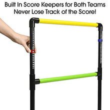 Load image into Gallery viewer, GoSports Pro Grade Ladder Toss Indoor/Outdoor Game Set with 6 Soft Rubber Bolo Balls, Travel Carrying Case and Score Trackers, Black