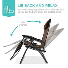 Load image into Gallery viewer, Best Choice Products 2-Person Double Wide Adjustable Folding Steel Mesh Zero Gravity Lounge Recliner Chair for Patio, Lawn, Balcony, Backyard, Beach, Outdoor Sports w/Cup Holders - Brown