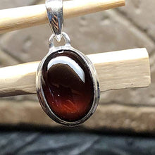 Load image into Gallery viewer, Natural Hessonite Garnet 925 Solid Sterling Silver Pendant 22mm