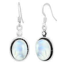 Load image into Gallery viewer, Moonstone Dangle Earrings For Women Mom Wife 925 Silver Overlay Handmade Bohemian Vintage Style Jewelry