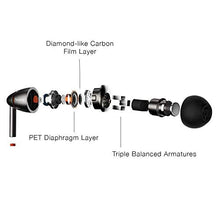 Load image into Gallery viewer, 1MORE Quad Driver in-Ear Earphones Hi-Res High Fidelity Headphones Warm Bass, Spacious Reproduction, High Resolution, Mic in-Line Remote Smartphones/PC/Tablet - Silver/Gray