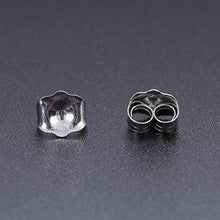 Load image into Gallery viewer, Earring Backs 18K Gold/White Gold/Rose Gold Earring Backings Hypoallergenic Butterfly Ear Extra Post Findings Safety for Studs (18K white gold earring backs)