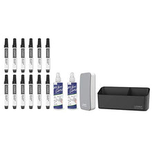 Load image into Gallery viewer, LOUKIN Whiteboard Writing Bundle | Magnetic Dry Erase Eraser (Gray) & Low-Odor Dry Erase Markers & Magnetic and Adhesive Marker Holder & Whiteboard Cleaner (3.4 oz)