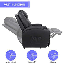 Load image into Gallery viewer, Homall Recliner Chair with Massage Single Living Room Huge Thick Padded Heating Function Sofa Seat, Black