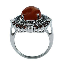 Load image into Gallery viewer, Carillon Chocolate Moonstone Natural Gemstone Halloween Jewelry Round Shape 10K White Gold Ring For Women for Men