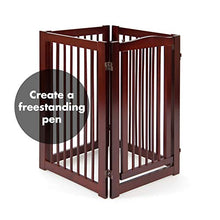 Load image into Gallery viewer, Primetime Petz 33238-G8 360 Configurable Dog Gate with Door – Indoor Freestanding Walk Through Wood Pet Gate,Walnut,36"