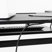 Load image into Gallery viewer, VIVO Black Height Adjustable 36 inch Stand up Desk Converter Quick Sit to Stand Tabletop Dual Monitor Riser (DESK-V000V)