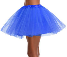 Load image into Gallery viewer, Women's, Teen, Adult Classic Elastic 3, 4, 5 Layered Tulle Tutu Skirt (One Size, 4Layer-Navy)