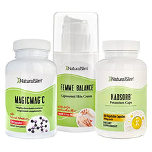 Load image into Gallery viewer, NaturalSlim Women's Wellness Bundle β Femme Balance, Kadsorb & Magicmag C - Progesterone Cream for Women Supporting Hormonal Balance with Potassium and Magnesium Citrate | Formulated by Frank Suarez